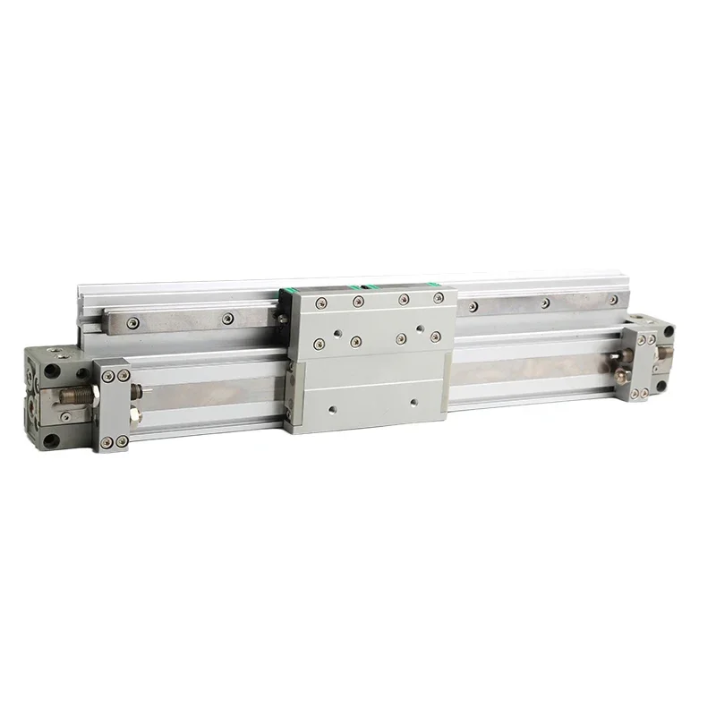 MY1H Type Bore16/20/25 Mechanically Air Rodless Pneumatic Cylinder Slide Bearing 100-900mm Stroke Table With guide Rail Block