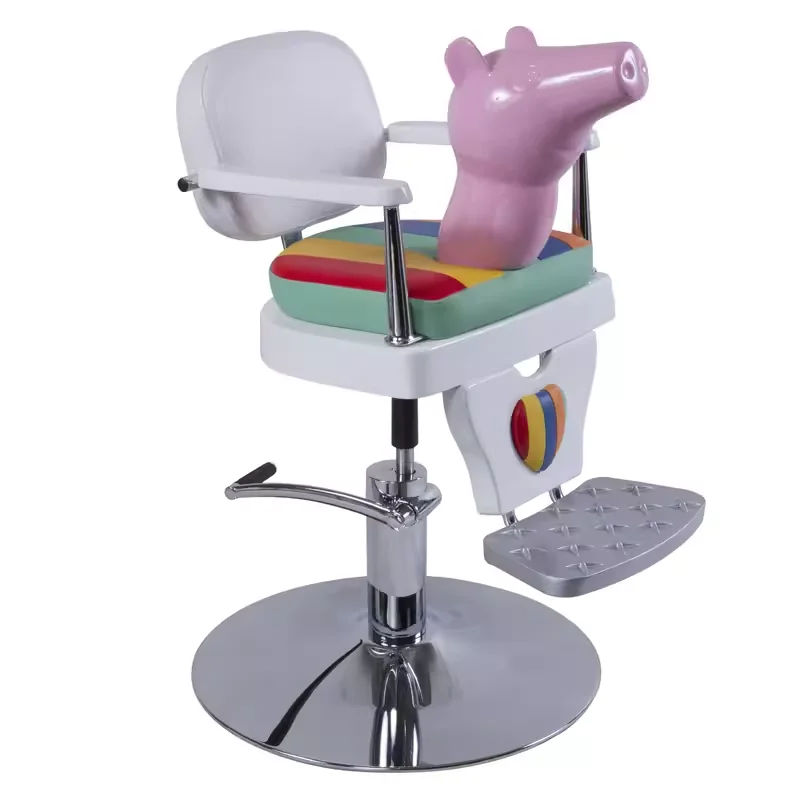 

Yalong High-end Children's Hair Cutting Chair White Trojan Horse Hair Dressing Chair Simple Rotating Lifting Chair