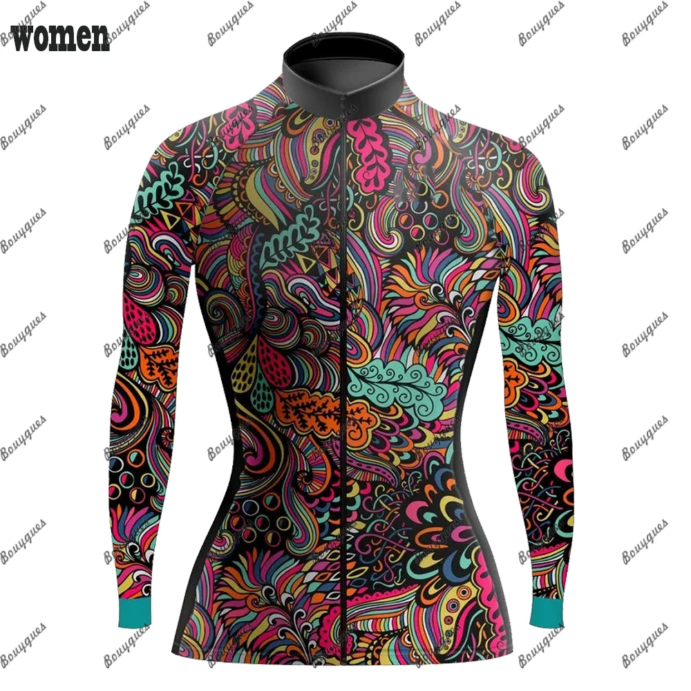 2023 Women\'s Cycling Jersey MTB Jersey Bicycle Team Cycling Shirt  Long Sleeve Bike Wear Summer Winter Premium Cycle Clothes