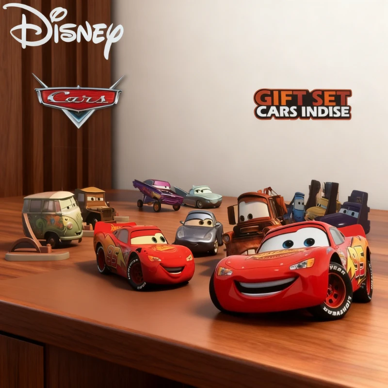 

12 шт., подарочная коробка с автомобилями Disney Pixar, металлическая литая под давлением молния McQueen, модель автомобиля, игрушка Джексон, дядя, грузовик, игрушки на день рождения для мальчика