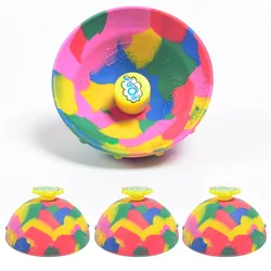 Anti Stress Outdoor Fun Bouncing Ball Spinning Half Ball Bounce Bowl Fingertip Fidget Toys Kids