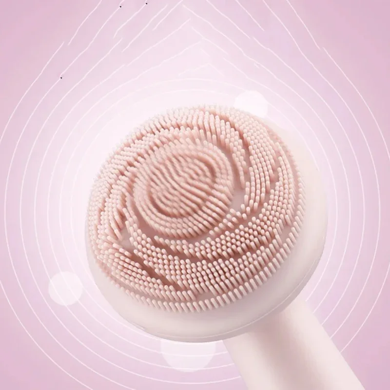 Household Portable Electric Facial Cleaner Deep Pore Cleansing Silicone Vibration Massager Brush Rechargeable Cleansing Device