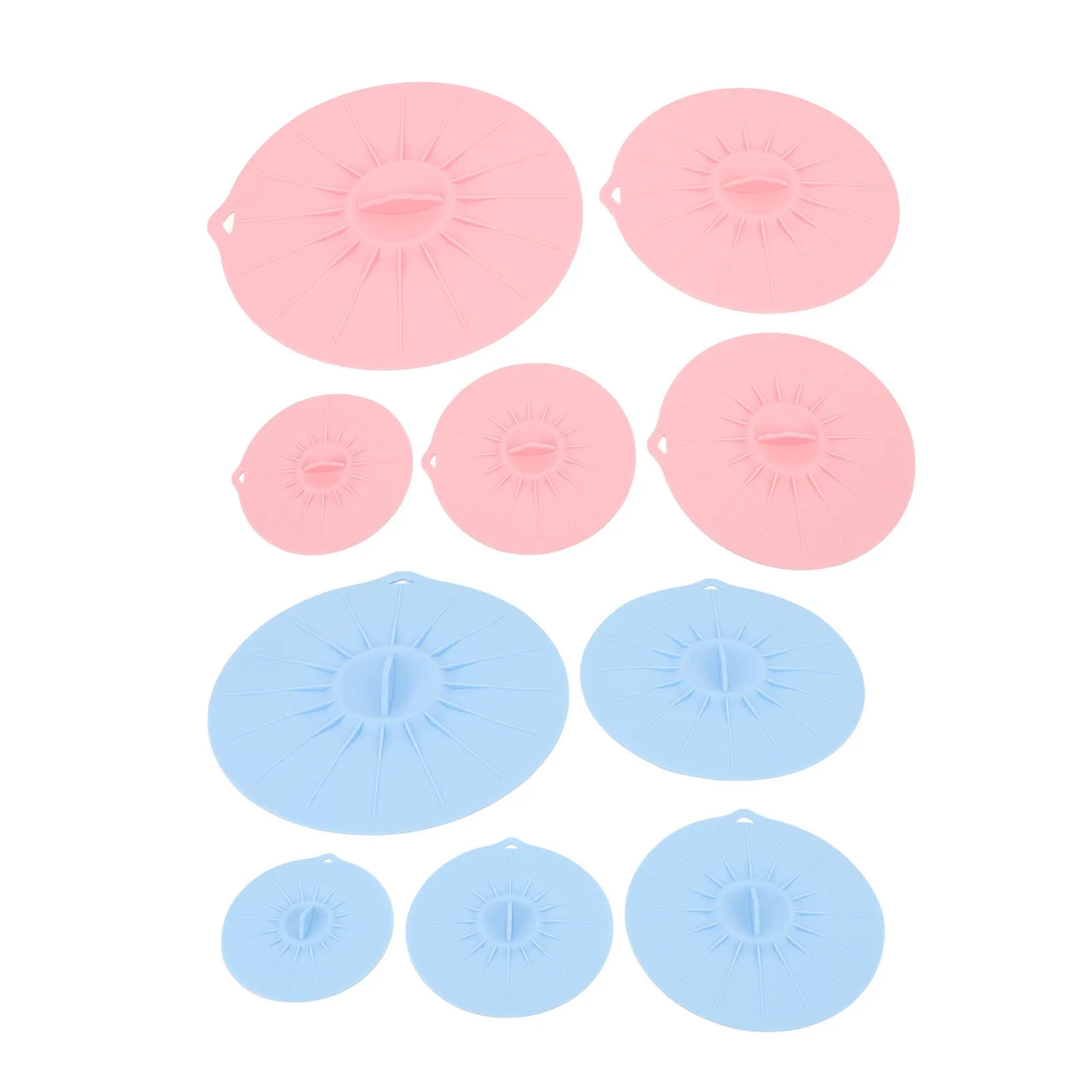 Ensemble de couvercles en silicone réutilisables, couvercle anti-éclaboussures pour micro-ondes, couvercle d'aspiration alimentaire pour bols, casseroles, casseroles, degré de chaleur, 5 pièces
