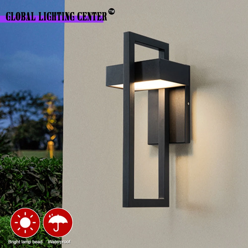 

Garden Lights Outdoor Wall Lamps Simple Hollow Design Outdoor Lighting Corridor Porch Lights E27 Screw Wall Lamp lampara pared