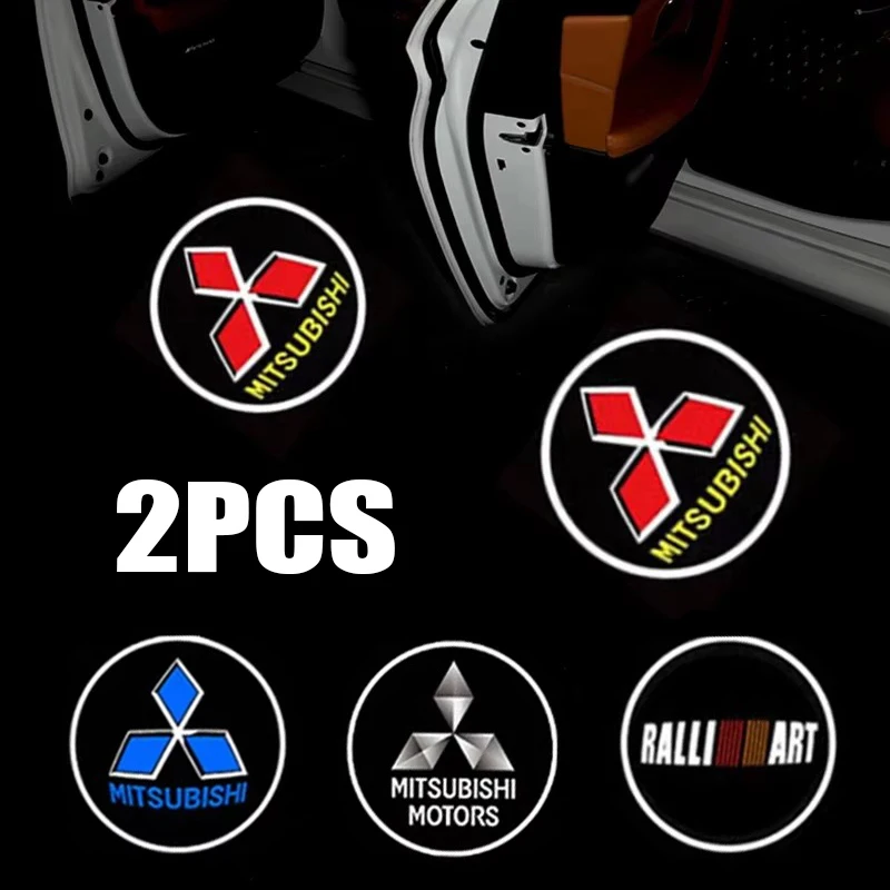 2PCS Car Shadow Door Light Laser Projector Led Welcome Lamp for Mitsubishi ASX Ralliart Outlander Lancer Pajero Eclipse Galant