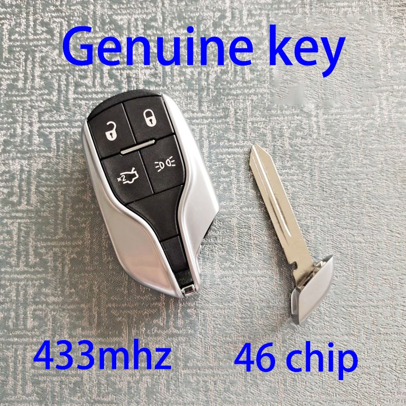 

Genuine Original Remote Control Key For Maserati Ghibli Quattroporte President Levant 4 Buttons 433MHz ID46 Chip