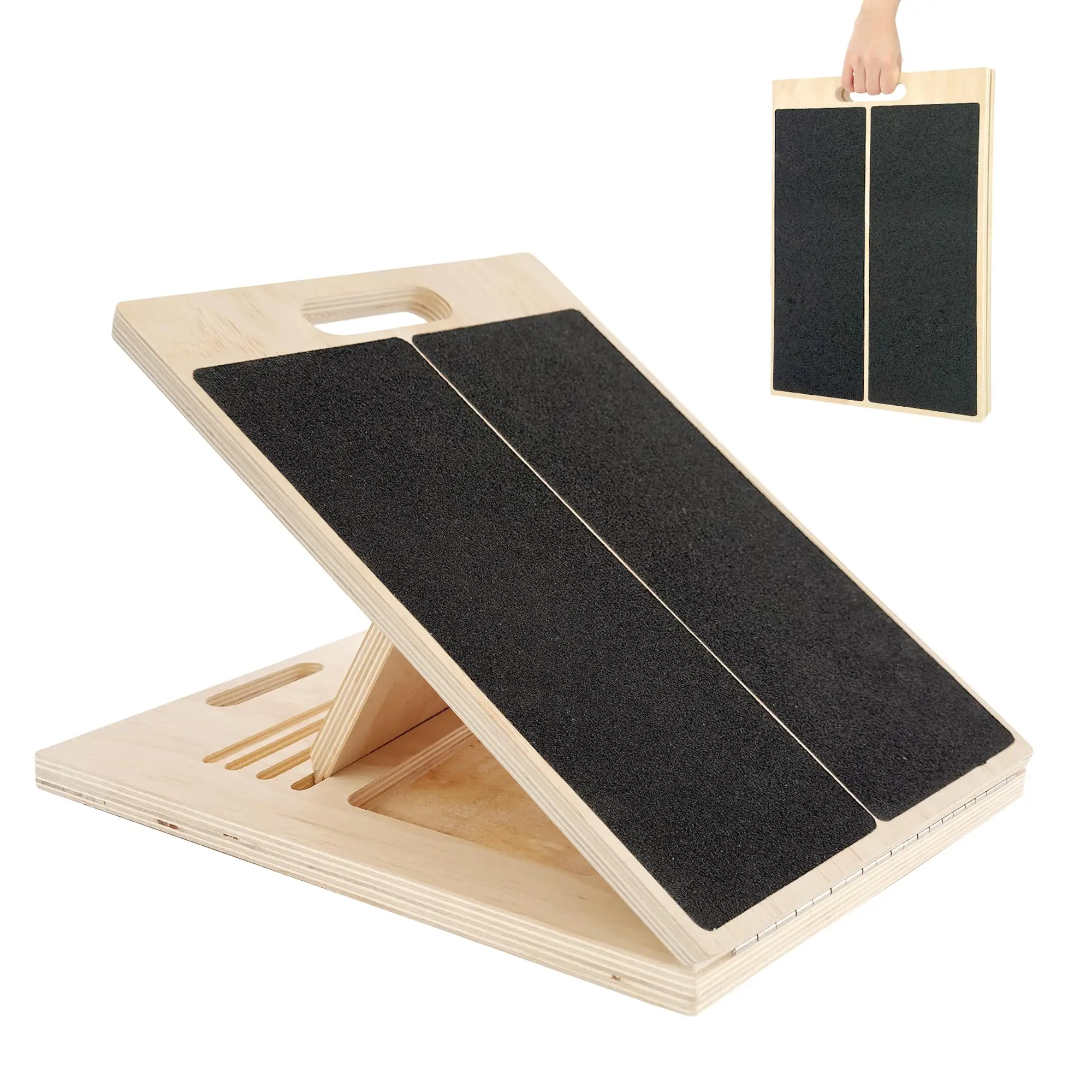 Schrägtafeln zum Wadendehnung, verstellbare Wadenstrecker aus Holz, Schrägtafeln und Wadendehntafeln für Kniebeugen