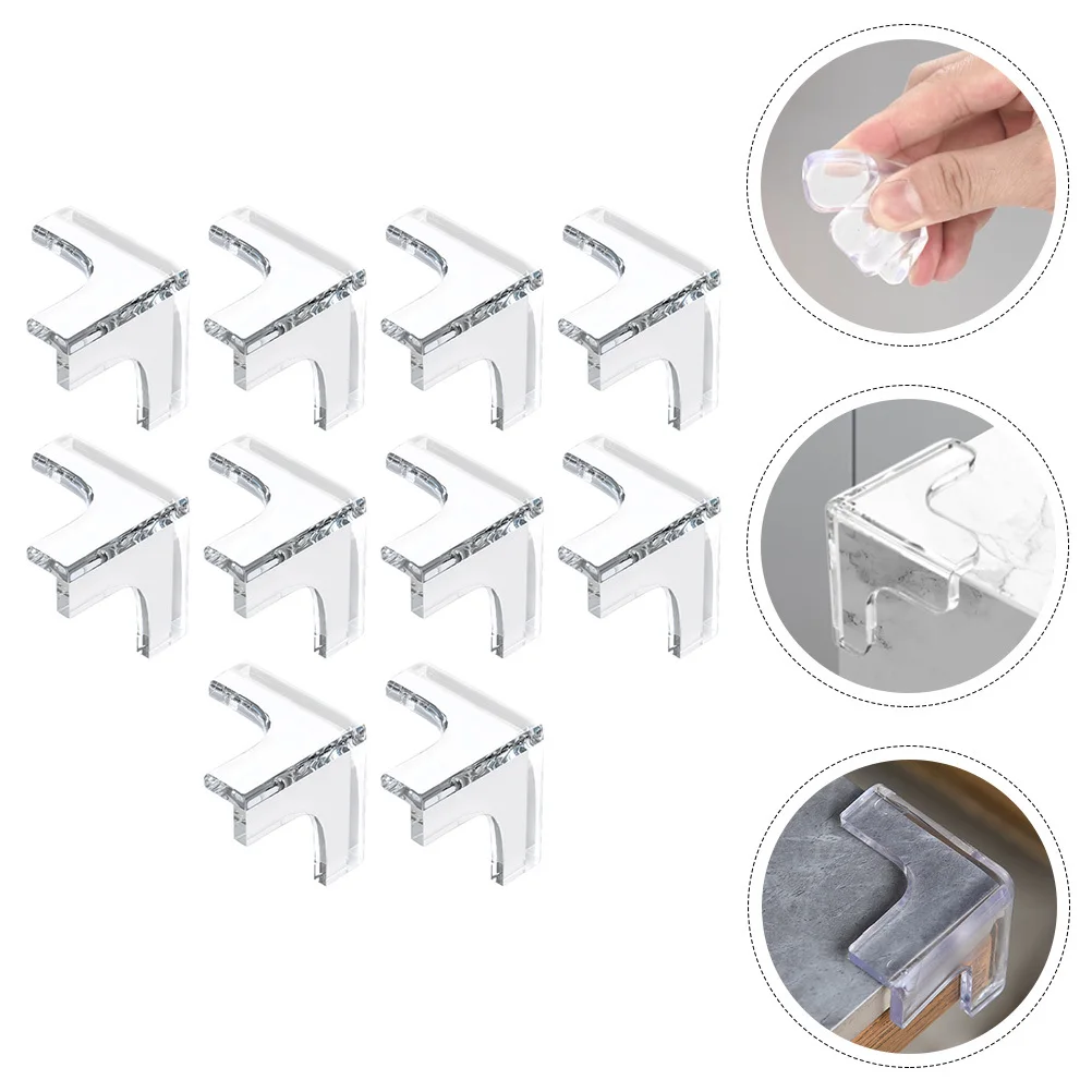 

10Pcs Anti-Collision Corner Protectors PVC Edge Guards for Furniture Safety Table Top Protection Covers