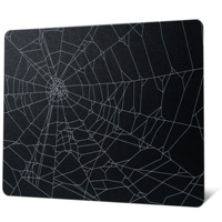 XVX Spider Web Glass Mouse Pad Topographic Map Rounded Edge Large Glass Gaming Mousepad Smooth Micro-Etched Surface