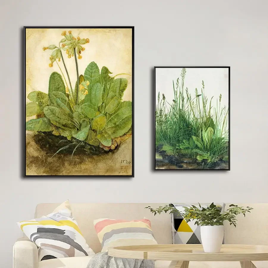 Albrecht Durer Style Bird Plant Animal Insect Canvas Painting Wall Art Poster Print for Bedroom Modern Home Decor