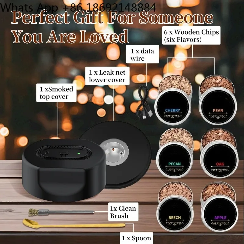 

Electric Cocktail Smoker Whiskey Smoker Rechargeable Variety of Fragrant Wood