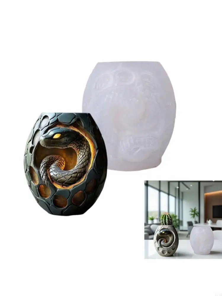  Multiuse Snake Silicone Mold Suitable for Resin Creations and Decorative Planter