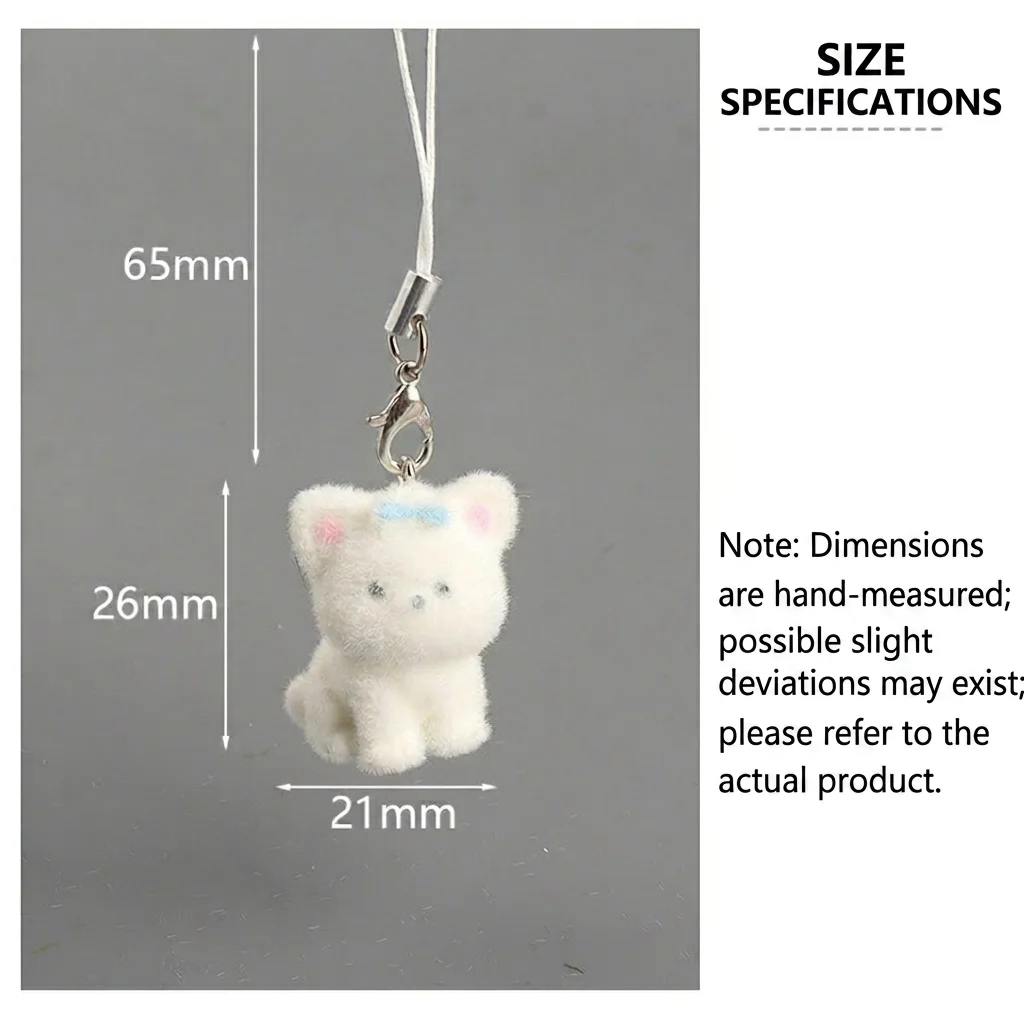 

Mini Dog Charm Sturdy 3d Flocked Dog Keychain Resin Dog Pendant Mini For Car Keys Daily Decoration Diy Jewelry
