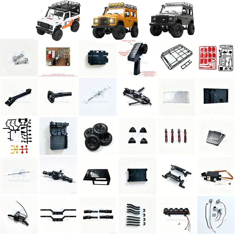 Orton Kit De Protection De Phares Avant/Arrière – Grille En Métal Pour MN D90 D99S MN99S – Pièces De Rechange Et Amélioration Pour Voiture RC 1/12