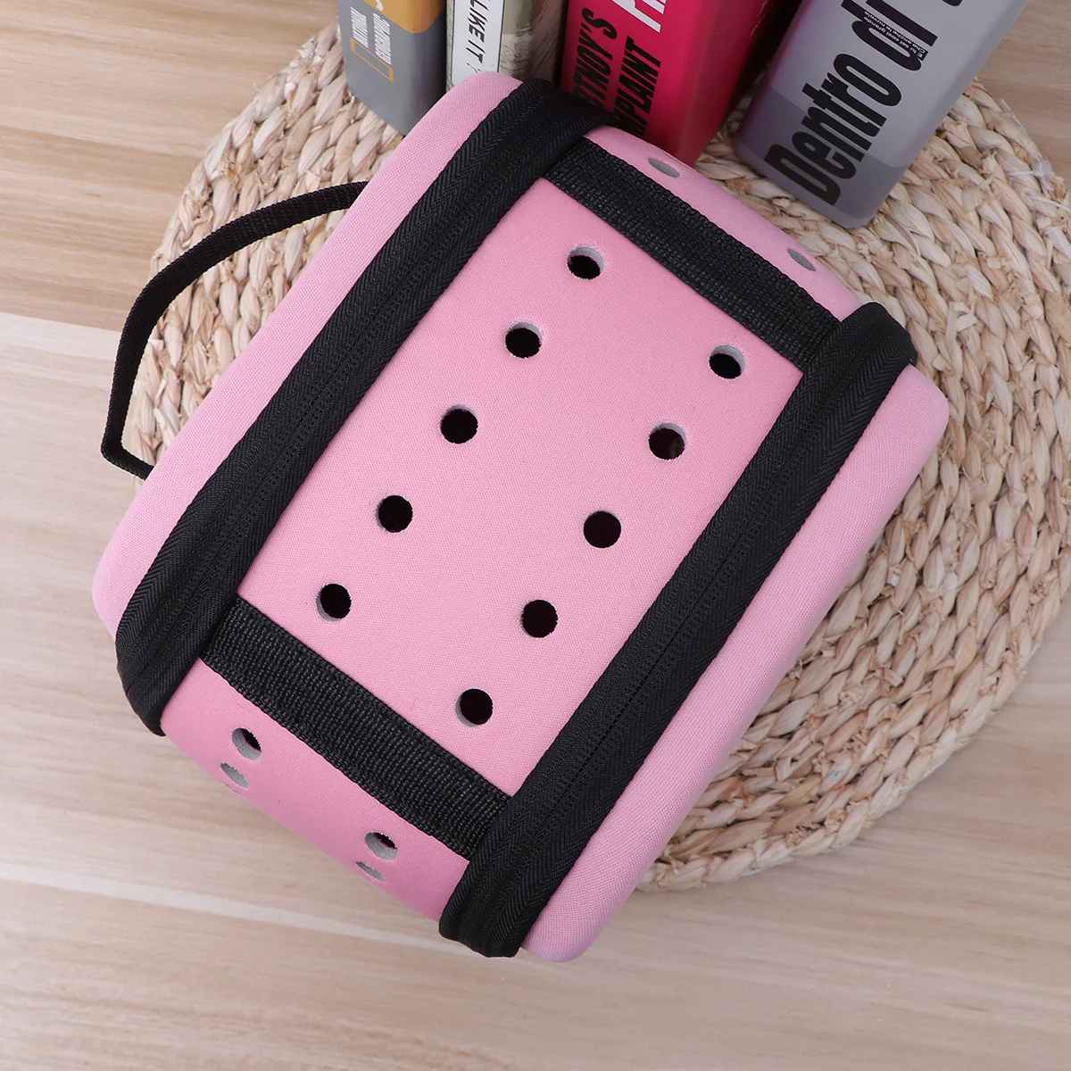 

Pet Carrier Dog Carrier Pink Size M Breathable Mesh Comfortable Travel Bag Small Puppy Outdoor Backpack Pet Backpack