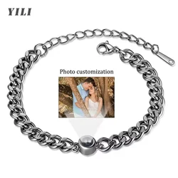 Personalized Bracelet Customized Projection Bracelet with Photo Adjustable Custom Picture Bracelet Birthdasy Gift for Men Women