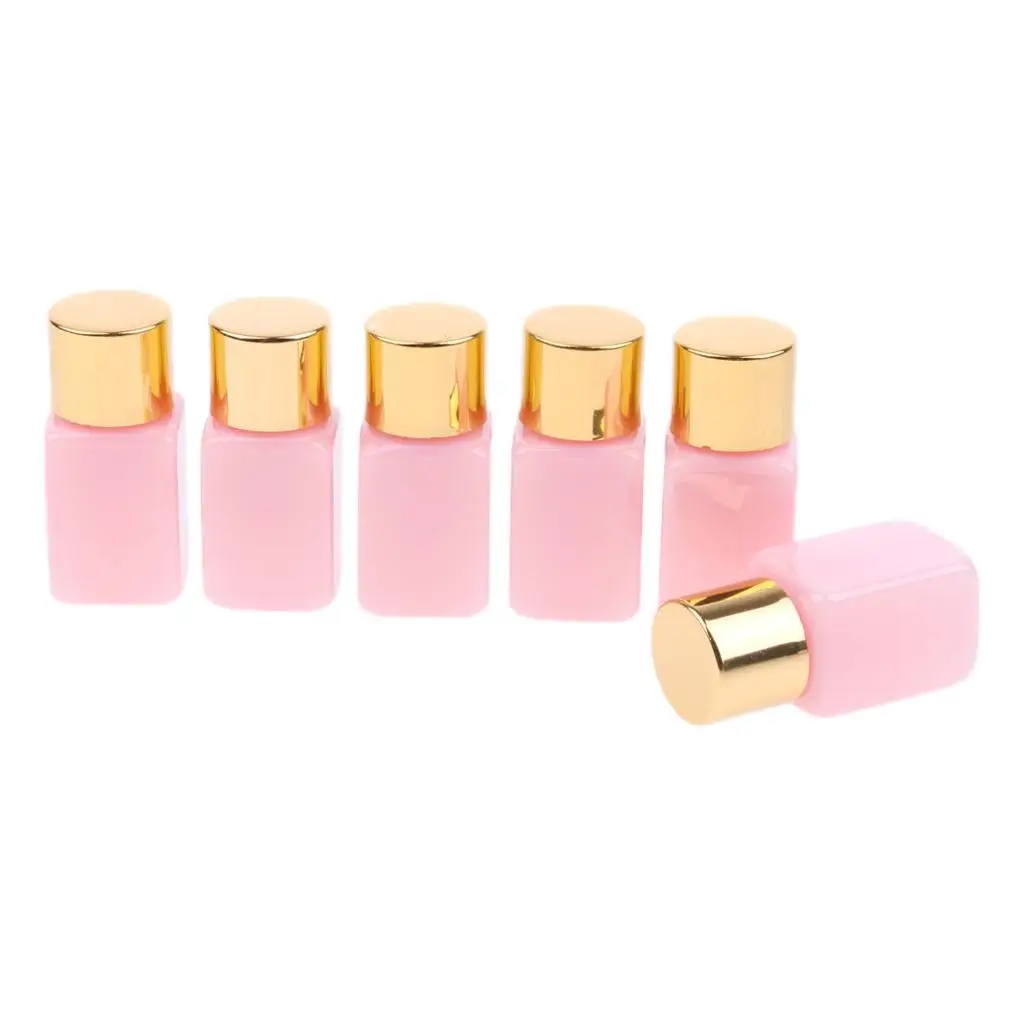 Sample Collection Bottles Small Plastic Square Storage Set Screw Cap Leakproof Travel Containers for Liquids