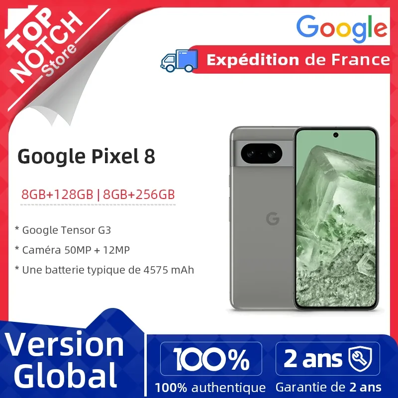 Google Pixel 8 5G Google Tensor G3 50MP Rear Camera IP68 Live Translate 4575mAh Battery 120Hz Smooth Display Smar