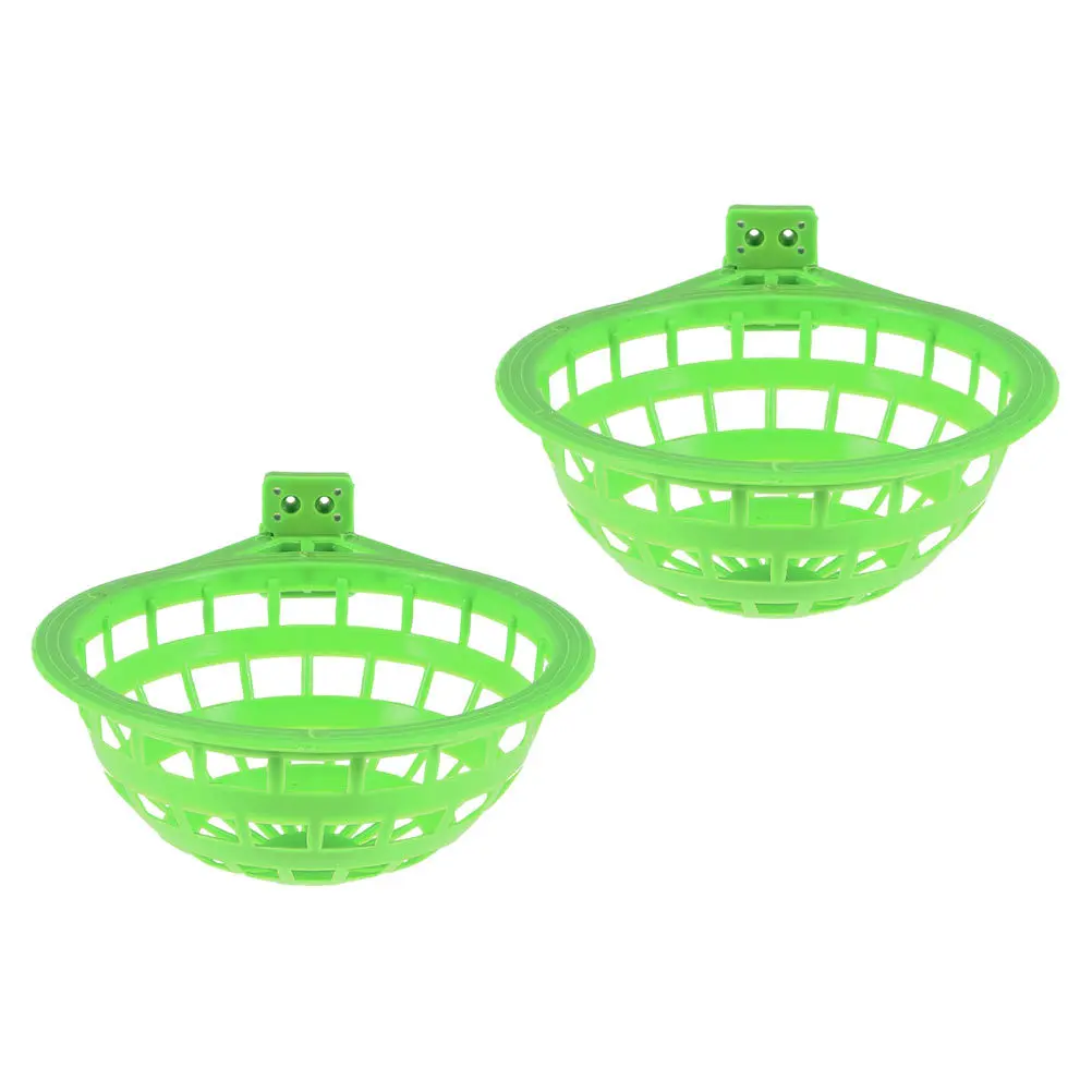 

2pcs Portable Parrot Nest Hollow-Out Bird Sturdy Plastic Bed For Household Use Parakeet Nest Bird Supply Accessory
