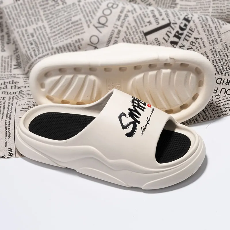 

Slippers for Women Soft Men's Slippers Summer New Indoor Bathroom Shower Anti Slip Cool Thick Soled Sandals Men's Beach Shoes