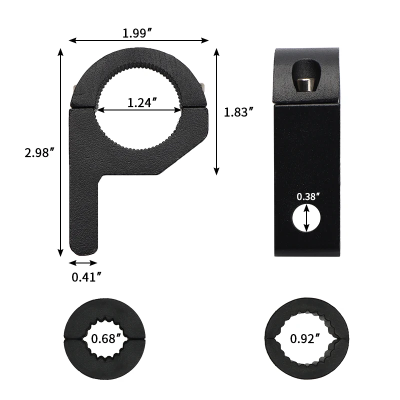 4pcs Motorbike LED Light Bar Clamps Brackets Tube Clamp Mount Kit Off-Road Light Horizontal Bar Tube Clamp Roof Roll Cage Holder