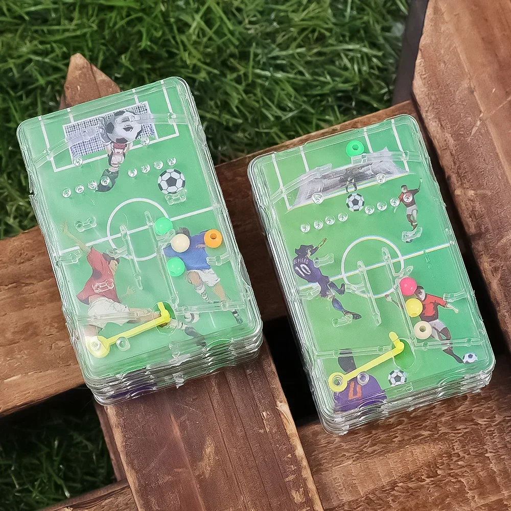 20pcs Football Maze Games Boy Favor Pinball Game Board Early Educational Soccer Shooting Pattern Toy Kids Birthday Party Gift