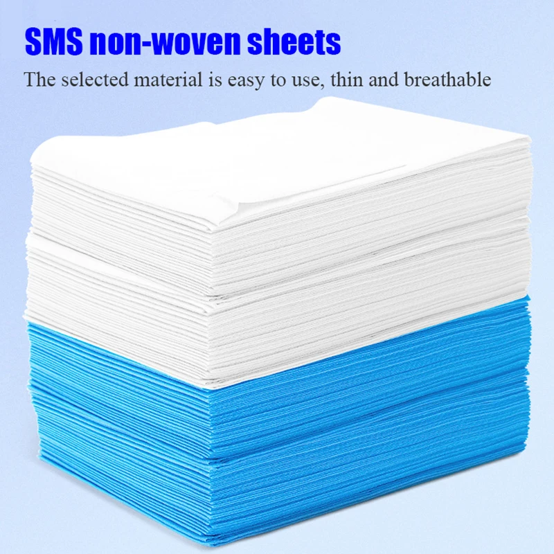 

20/50/pack SMS non-woven breathable perforated disposable bed linen beauty salon hotel travel bed linen massage bedding
