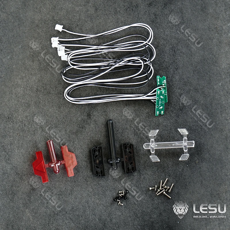 In Stock LESU 1/14 Plastic Taillights For A0020 Tamiyaya Hydraulic Trailer RC Tractor Truck Remote Control Toys Car Rear Lamp