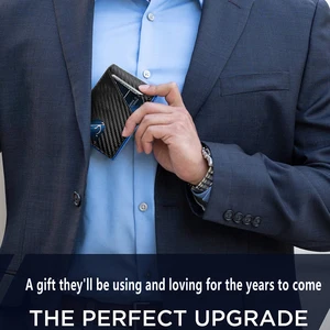 Minimalist RFID anti-the-brave brush wallet for men, double bending, cross, front pocket, portable card holder, 12 cards 10 Main Men's Wallet Sales - №9