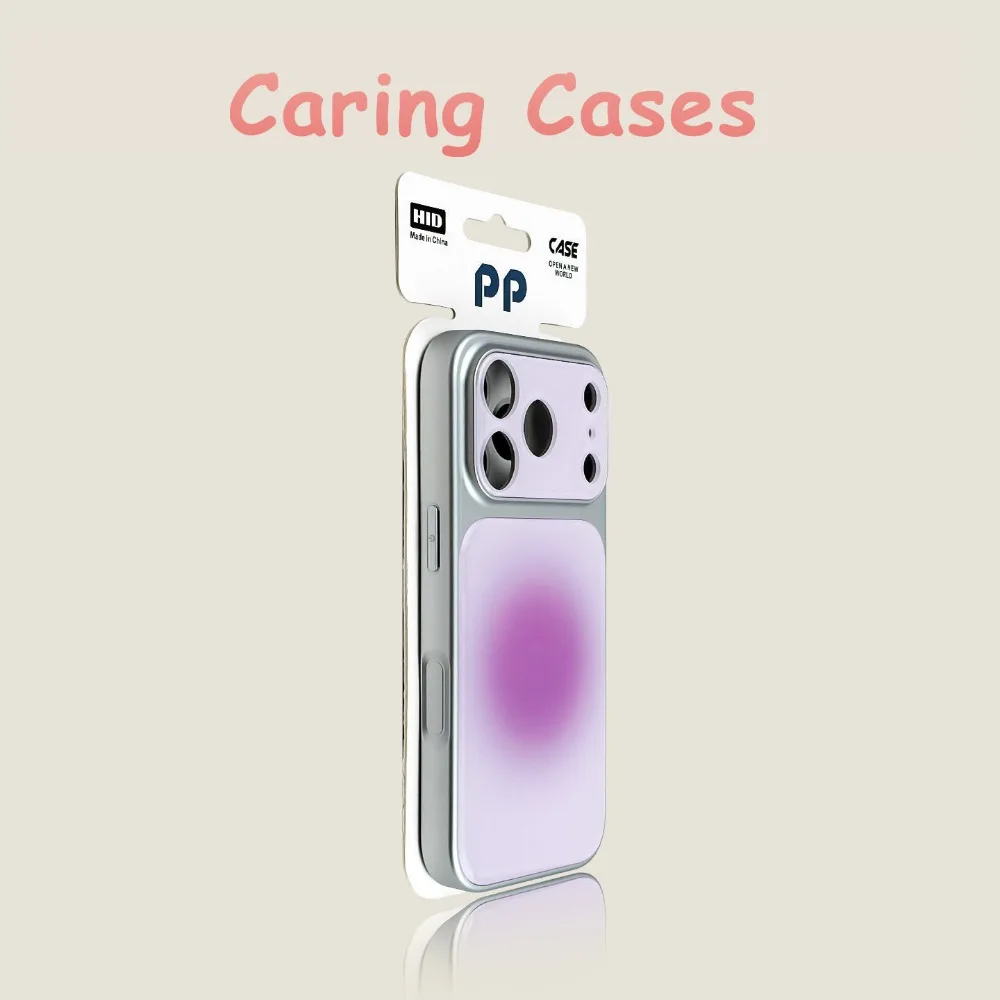 

For iPhone 17 Pro Max Gradient Purple Electroplated Stand Case Full Cover Precise Hole Premium Trendy Cover with iPhone 16 15 14