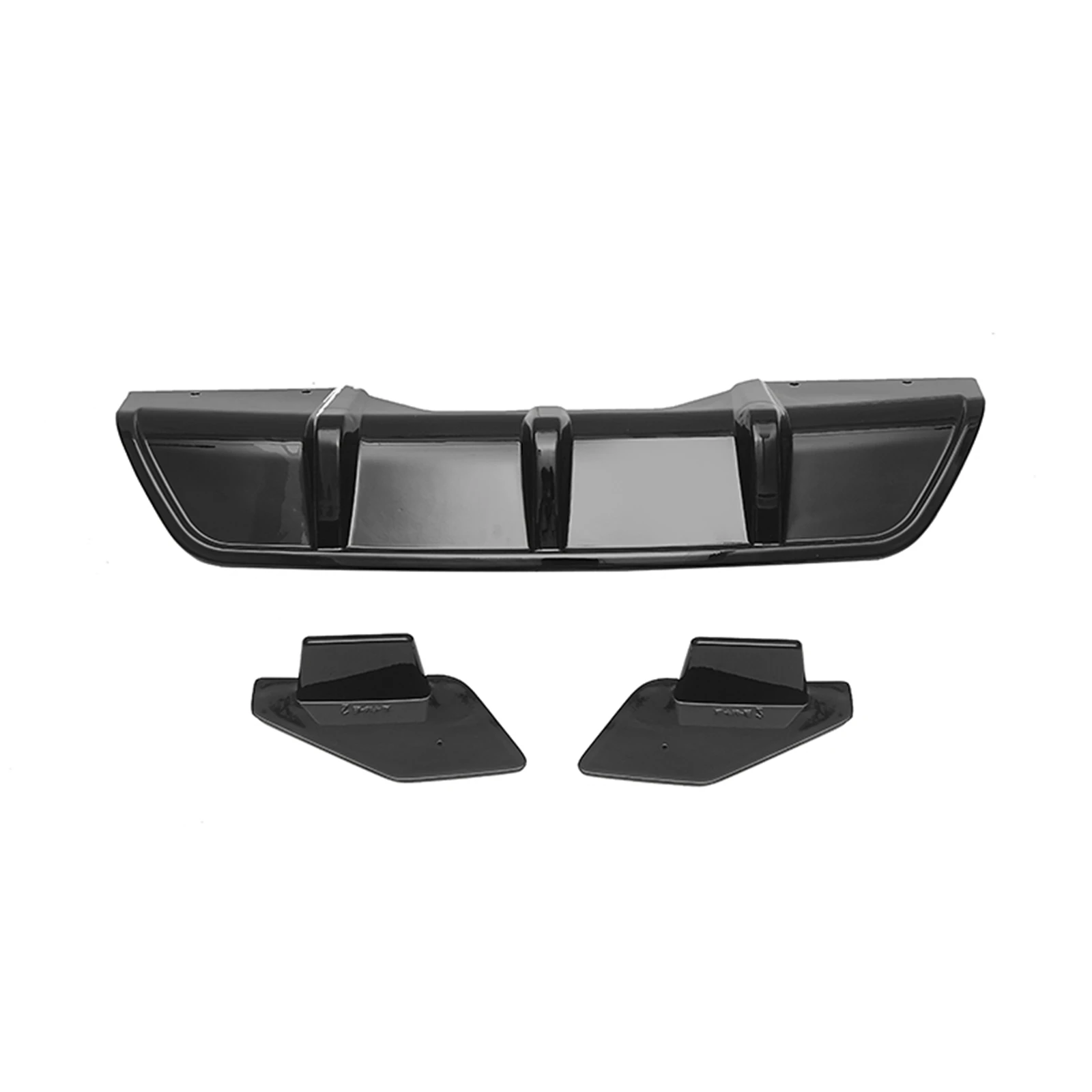 Car Rear Bumper Lip Splitter Diffuser Lower Spoiler Plate & Side Corner Cover Trim For BMW X6 F16 2015-2018