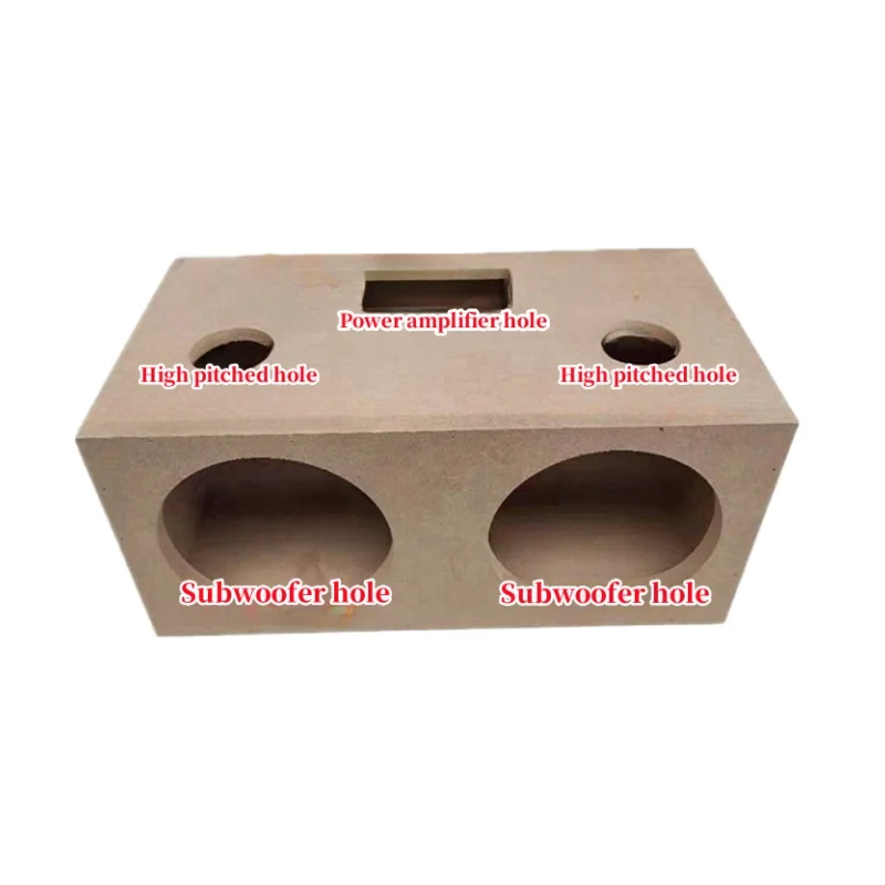 5-inch Dual Subwoofer Empty Box with Power Amplifier Hole Active Subwoofer Drawer DIY Car/Home Speaker Box Subwoofer Housing