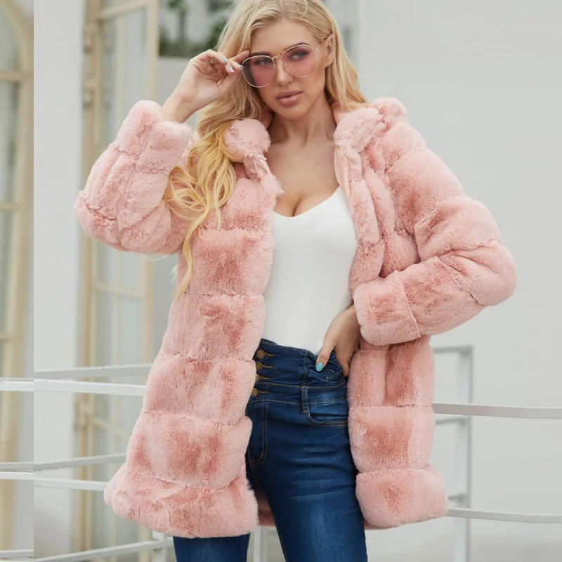 

2025Fashion Hat 's Coat 's Autumn and Winter New Long Overcoat Outerwear Women's