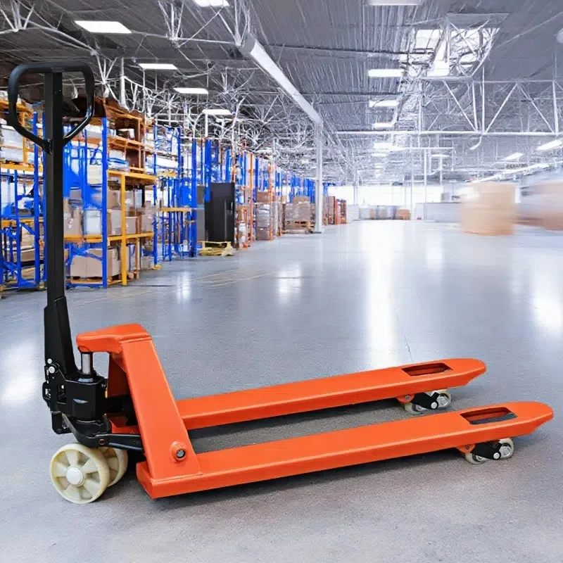 Newly arrived 1 ton manual pallet jack, easy lift hydraulic trolley with polyurethane wheels