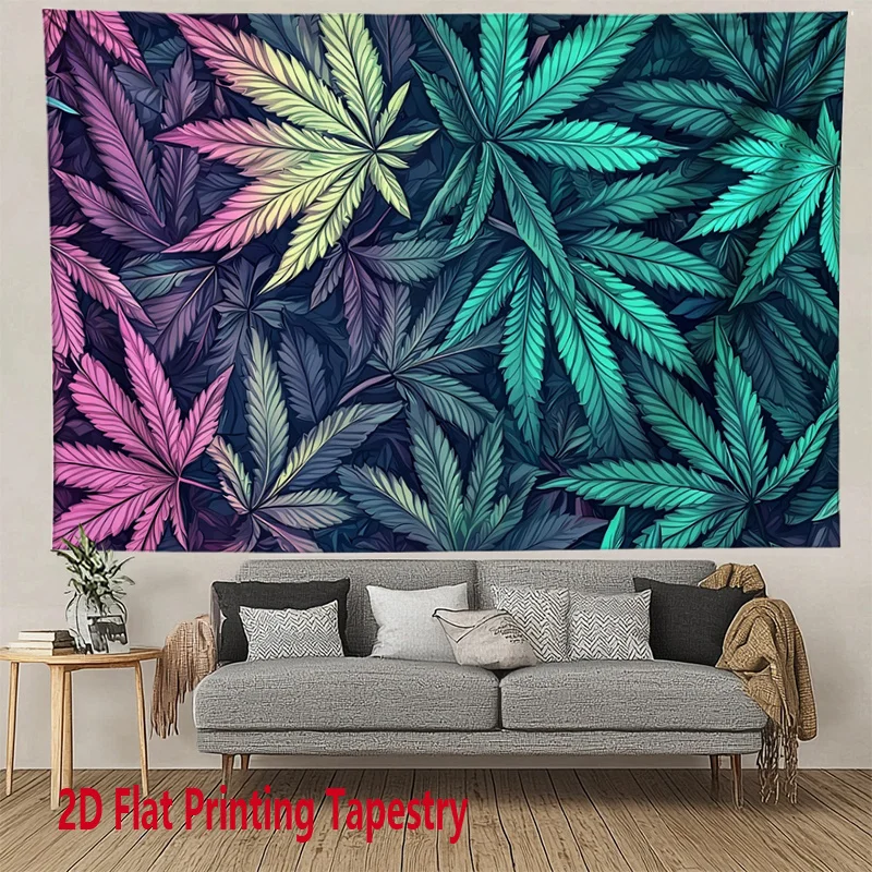 Large Decorative Tropical Botanical Leaf Pattern Tapestry Wall Hanging Boho Greenery Plant Room Decor Poster Art Fabric Screen P