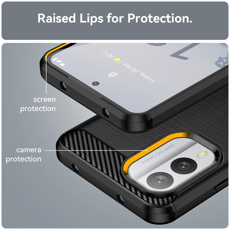 For Cover Nokia X30 5G Case For Nokia X30 5G Capas Shockproof Soft TPU Bumper Carbon Fiber Phone Case For Nokia X30 5G Fundas