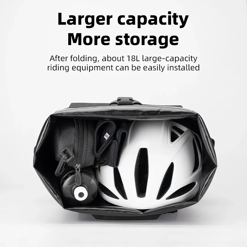 Bicycle Multifunctional Shelf Bag Waterproof Rear Rack Bike Bag Panniers Storage Road MTB Helmet Bag Cycling Gear