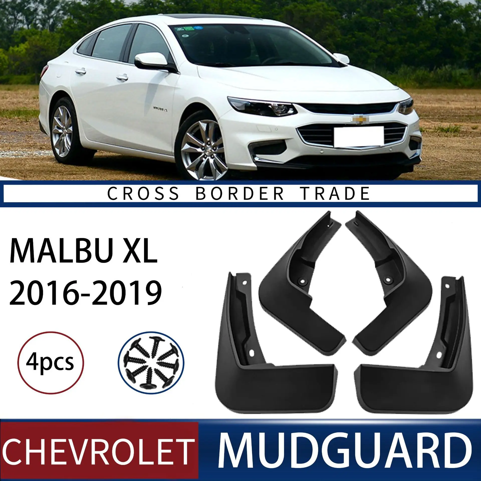 

FOR Chevrolet Malibu XL 2016-2019 Car Molded Mud Flaps Splash Guards Mudguards Front Rear Styling Front Rear Car Accessories