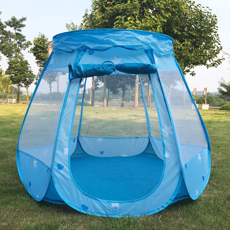 Kids Star Tent Game Toy Hexagonal Tent Indoor/Outdoor Baby Ball Pool Castle Foldable Portable Baby Play House Toy Accessories