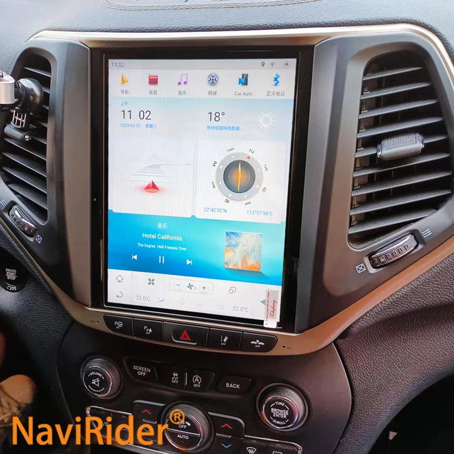 

10,4 дюймовый Android автомобильный навигационный экран для Jeep Cherokee 2014-2019 GPS стерео автомобильный видеоплеер Беспроводной GPS Carplay головное устройство