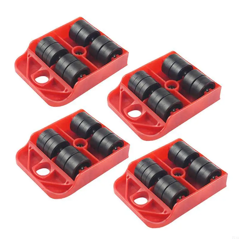 77JA 4pcsmoVes Công cụ nội thất vận chuyển Shifter chuyển bánh xe trượt slider con lăn HE