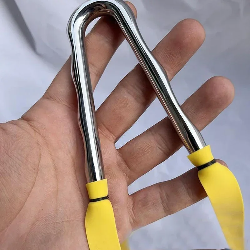 1pc Creative V-shaped Flat Leather Slingshot Stainless Steel Outdoor EDC Camping Hunting Tools