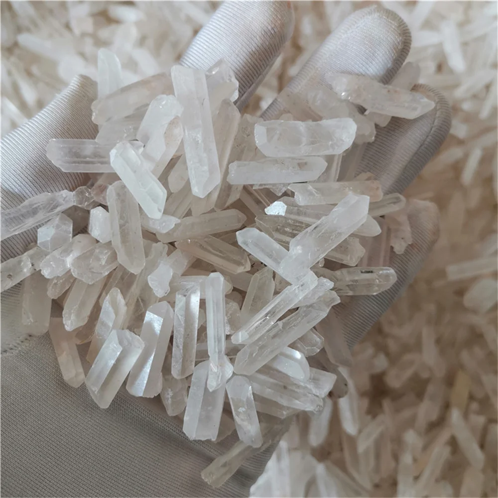 Natural White Crystal Point Wand Energy Stone Raw Column Rock Mineral Specimen Home Decor DIY Jewelry Design