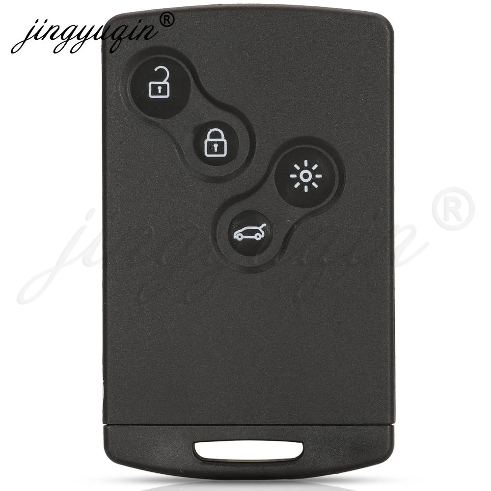 Jinyuqin Chiave Borsette 4 Bottoni Per Renault Laguna Koleos Megane Fob Smart Remote Key Card Caso Con Inserto Chiave lama