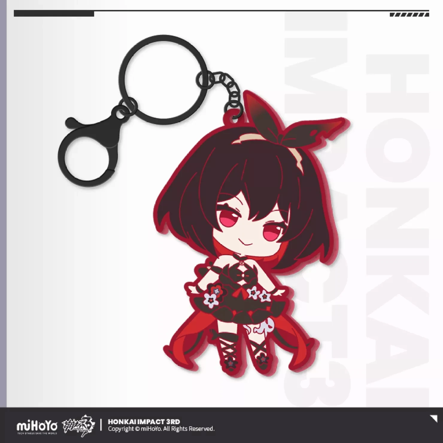 Porte-clés en caoutchouc souple sur le thème de l\'anime Honkai Impact 3 Valkyries, pendentif de dessin animé, Kiana Pardofelis Elysia, accessoires