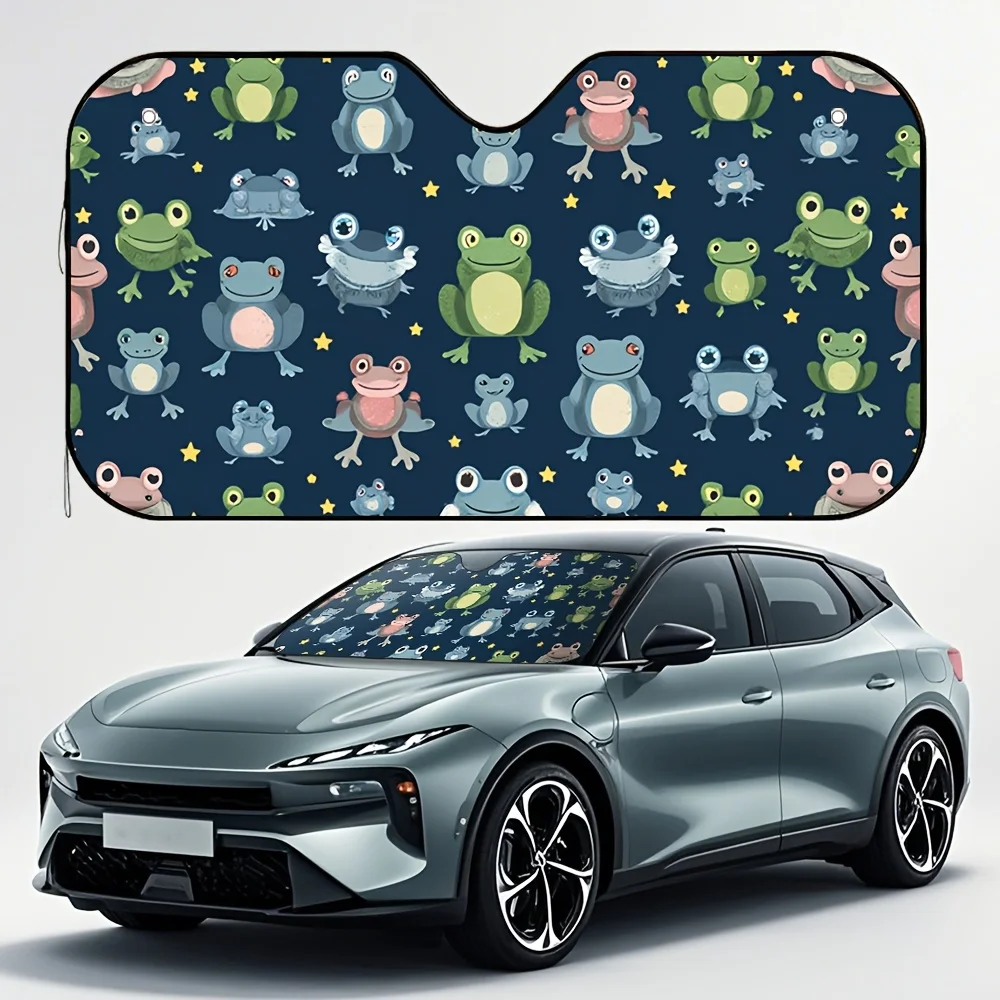 

1 шт., звездная лягушка, танцевальный автомобильный солнцезащитный козырек, магнитный солнцезащитный козырек для ветряных условий, безопасный автомобильный аксессуар, универсальный, подходит для конвей