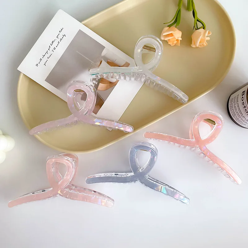 

1pcs High Quality Exquisite Hair Claw Women Elegant Geometic Large Size Transparent Hair Clips Ponytail Hairpins Headwear