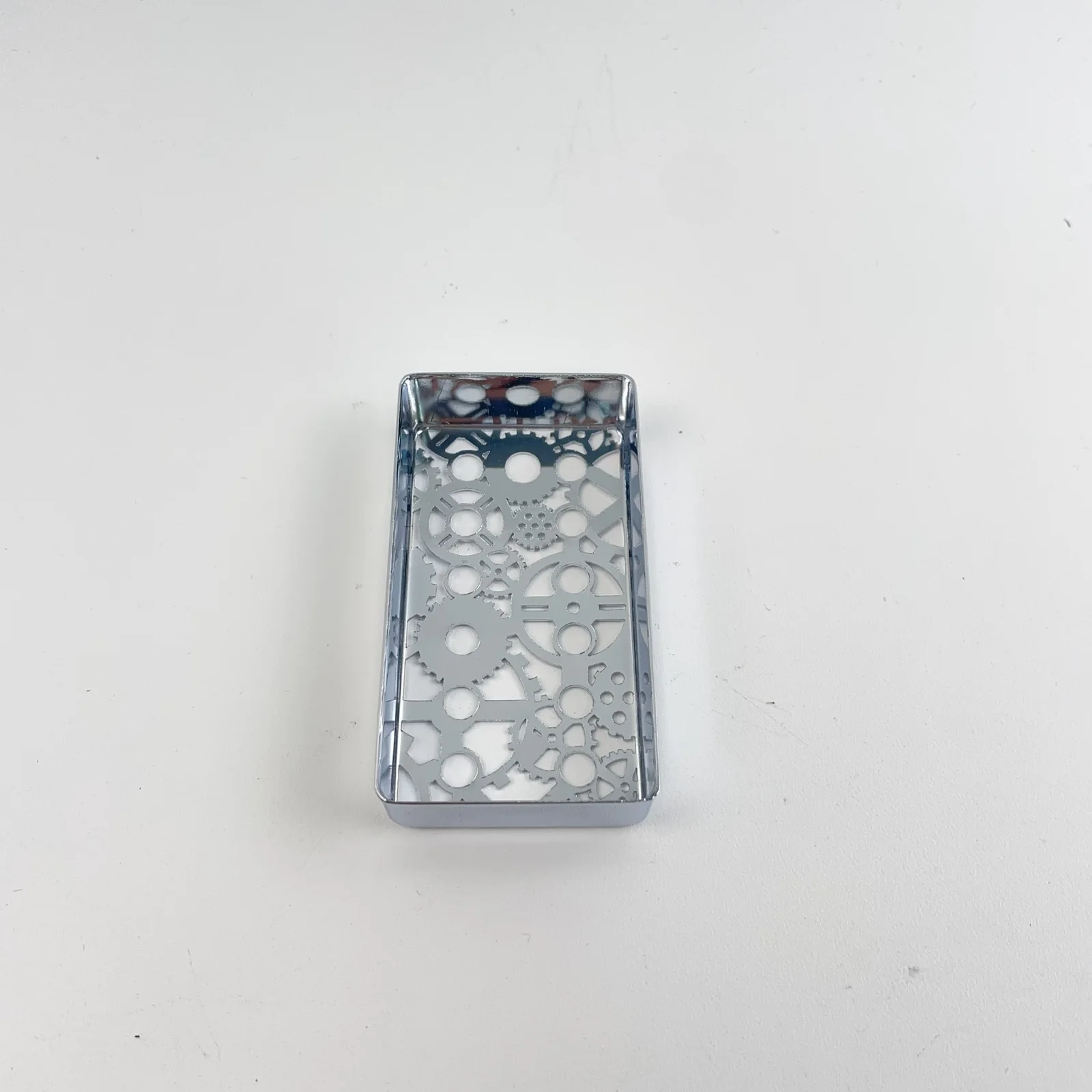 1pc Electric Guitar Bridge Pickup Cover Hollow Gear Pattern 52mm Silver for Closed Pickup Brass Cover