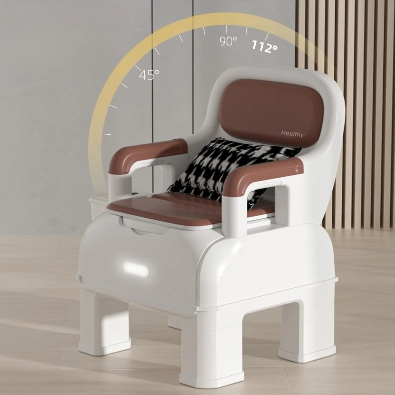 

‌Senior Toilet Seat with Armrest,Lightweight Travel Commode for Women,Anti-Slip Foldable Potty Chair,Premium Bathroom Safety Aid