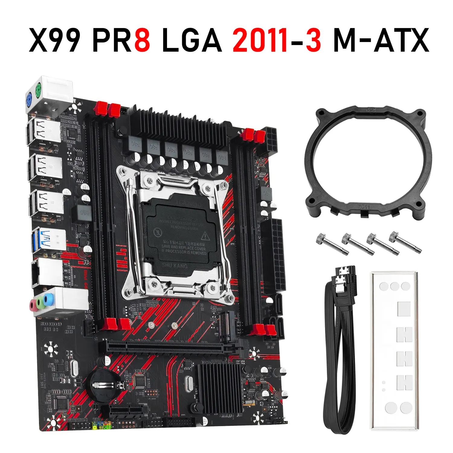 

MACHINIST X99 PR8 Motherboard LGA 2011-3 Slot Suport Xeon Kit CPU E5 2666 V3/2673/2696 V3 Processor DDR3 RAM NVME M.2 USB 3.0